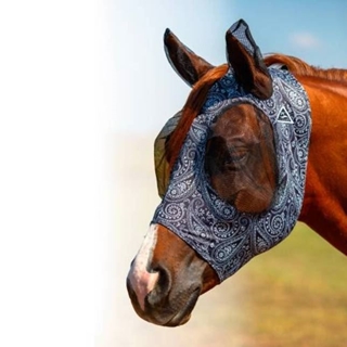 Máscara antimoscas PROFESSIONAL´S CHOICE comfort fit, con orejas, estampado paisley talla COB - Imagen 1